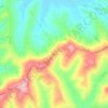 Mapa topográfico Rustico, altitude, relevo