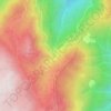 Mapa topográfico Poço do Inferno, altitude, relevo