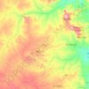 Mapa topográfico Meluco, altitude, relevo