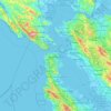 Mapa topográfico São Francisco, altitude, relevo