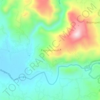 Mapa topográfico Pagermaneuh, altitude, relevo