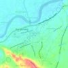 Mapa topográfico Bangkinang Kota, altitude, relevo