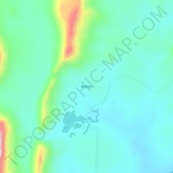 Mapa topográfico Bonito, altitude, relevo