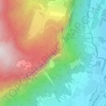 Mapa topográfico Antenne, altitude, relevo