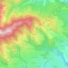 Mapa topográfico Peyrieux, altitude, relevo