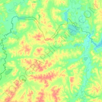 Mapa topográfico Ban Khok, altitude, relevo