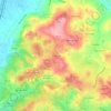 Mapa topográfico Almornos, altitude, relevo