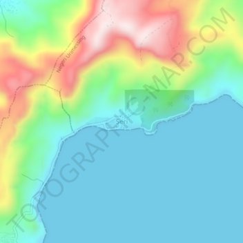 Mapa topográfico Seri, altitude, relevo