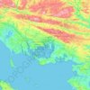 Mapa topográfico Vannes, altitude, relevo