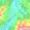 Mapa topográfico Les Mosses, altitude, relevo
