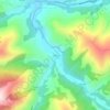 Mapa topográfico Cosío, altitude, relevo