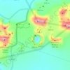 Mapa topográfico Caldera del Corazoncillo, altitude, relevo