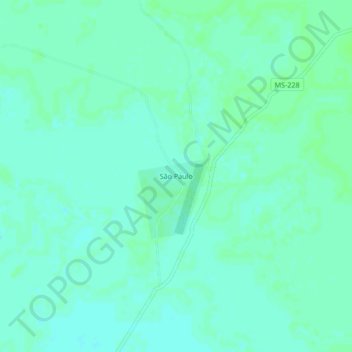 Mapa topográfico São Paulo, altitude, relevo