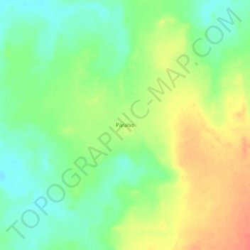 Mapa topográfico Paraíso, altitude, relevo