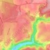 Mapa topográfico Les Arpents, altitude, relevo