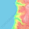 Mapa topográfico Norma Beach, altitude, relevo