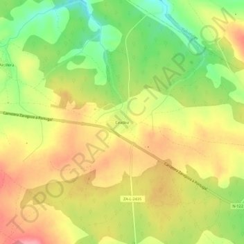 Mapa topográfico Ceadea, altitude, relevo