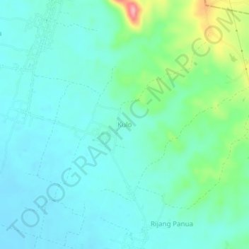 Mapa topográfico Kulo, altitude, relevo
