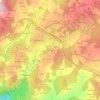 Mapa topográfico O Tellado, altitude, relevo