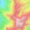 Mapa topográfico Collado de Valdominguero, altitude, relevo