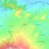 Mapa topográfico Arjasari, altitude, relevo