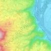 Mapa topográfico Fontachard, altitude, relevo