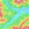 Mapa topográfico La Glorie, altitude, relevo