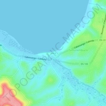 Mapa topográfico Vala, altitude, relevo
