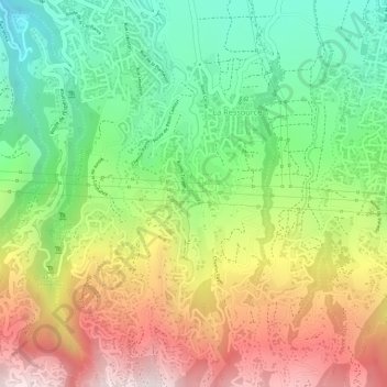 Mapa topográfico Beaumont, altitude, relevo