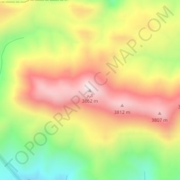 Mapa topográfico Elerm, altitude, relevo