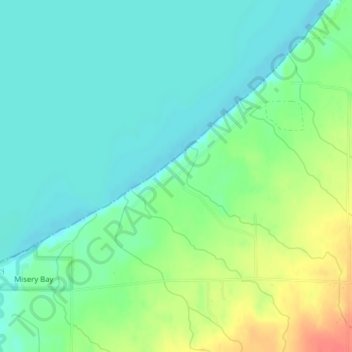 Mapa topográfico Santa Monica Beach, altitude, relevo