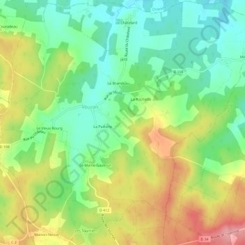 Mapa topográfico L'Agneau, altitude, relevo