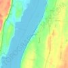 Mapa topográfico Cheviot, altitude, relevo