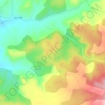 Mapa topográfico La Salveta, altitude, relevo