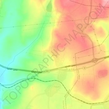 Mapa topográfico Lweibde, altitude, relevo