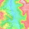 Mapa topográfico Bruéjouls, altitude, relevo