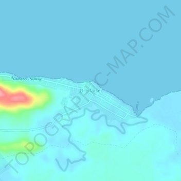 Mapa topográfico Ureifaisei, altitude, relevo