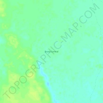 Mapa topográfico Brasil Central, altitude, relevo