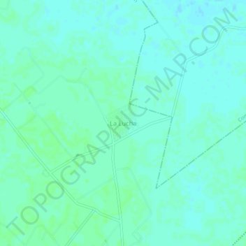 Mapa topográfico La Lucha, altitude, relevo