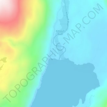 Mapa topográfico Alice Arm, altitude, relevo
