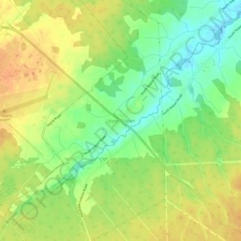 Mapa topográfico Upper Napan, altitude, relevo
