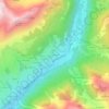 Mapa topográfico Champlan, altitude, relevo