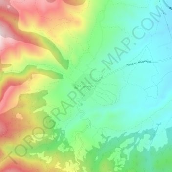 Mapa topográfico Flamouria, altitude, relevo