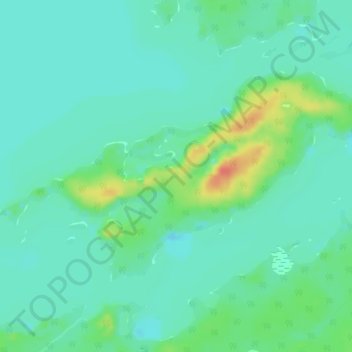 Mapa topográfico Ara Island, altitude, relevo
