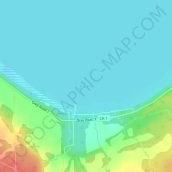 Mapa topográfico Big Bay, altitude, relevo