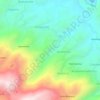 Mapa topográfico Medagama, altitude, relevo