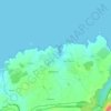 Mapa topográfico Puerto de Vega / Veiga, altitude, relevo