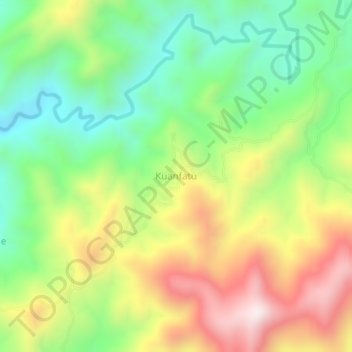 Mapa topográfico Kuanfatu, altitude, relevo