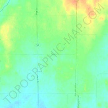 Mapa topográfico Gustin, altitude, relevo