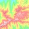 Mapa topográfico Los Morones, altitude, relevo